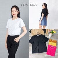 Áo thun trơn Unisex Áo thun trơn form rộng tay lỡ