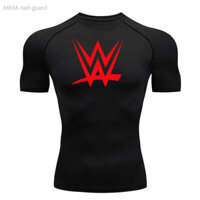 Áo thun UFC Boxing Nam MMA Nén Áo Sơ Mi Tay Ngắn Màu Đen Tập Gym Tập Luyện Thể Thao