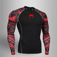 Áo thun UFC Venom Nam Tập Gym Tập Luyện Cơ Áo Sơ Mi Nén Tay Dài Chống Nắng Lớp Đế Thể Thao