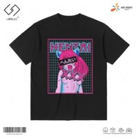 Áo thun Unisex Anime Aesthetic Hentai Girl Neon Art Cotton 100% ngắn tay