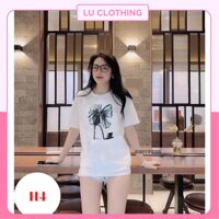 Áo thun unisex, áo phông nam nữ ngắn tay màu trắng in hình giày cao gót H4 - LUCLOTHING