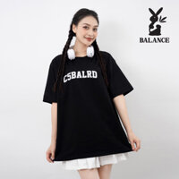 Áo thun Unisex BALANCE Local Brand full tag, áo phông C5BALRD form rộng tay lỡ nam nữ đen trắng BL054