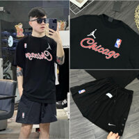 Áo thun Unisex Chicago Bulls NBA Hàng Cao Cấp Chất Liệu 100% Cotton Đầy Đủ Tem Tag