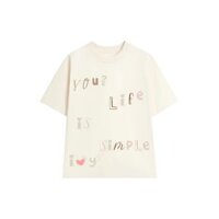 Áo thun unisex cổ tròn, Your life is simple - BTS brand , cotton 2 chiều 100%,size S M L form nam nữ
