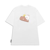 Áo thun unisex cotton form rộng hình thỏ Cony và gấu Brown, áo local brand full tag couple nam nữ Nigust N133