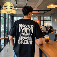 ÁO THUN UNISEX ĐEN TRẮNG SKELETON 0602 CỔ TRÒN OVERSIZE, ÁO PHÔNG NAM NỮ CAO CẤP, 100% COTTON XUẤT XỊN, QUÀ