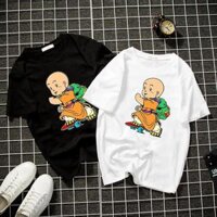 Áo thun unisex form rộng chú tiểu trượt ván Hàn Quốc vải dày mịn 2019T2025 - Size S