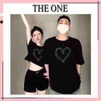 Áo thun unisex form rộng tay lỡ nam nữ LOCAL BRAND THE ONE vải cotton dày dặn, co giãn COUPLE