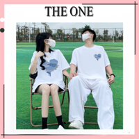 Áo thun unisex form rộng tay lỡ nam nữ LOCAL BRAND THE ONE vải cotton dày dặn, co giãn COUPLE
