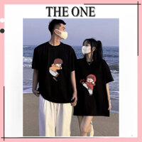 Áo thun unisex form rộng tay lỡ nam nữ LOCAL BRAND THE ONE vải cotton dày dặn, co giãn COUPLE