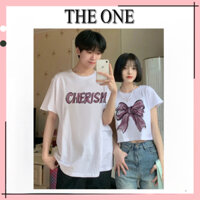 Áo thun unisex form rộng tay lỡ nam nữ LOCAL BRAND THE ONE vải cotton dày dặn, co giãn COUPLE