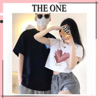 Áo thun unisex form rộng tay lỡ nam nữ LOCAL BRAND THE ONE vải cotton dày dặn, co giãn COUPLE
