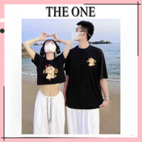 Áo thun unisex form rộng tay lỡ nam nữ LOCAL BRAND THE ONE vải cotton dày dặn, co giãn COUPLE