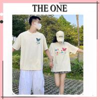 Áo Thun unisex form rộng tay lỡ nam nữ LOCAL BRAND THE ONE vải cotton dày dặn, co giãn COUPLE