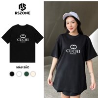 Áo Thun Unisex In Chữ Củ Chi Phong Cách Hài Hước RS Zone Nam Nữ Tay Lỡ Oversize Form Rộng  Localbrand