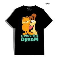 Áo thun Unisex mèo Garfield, áo phông Garfield đáng yêu Brand US Street Swagger GA01