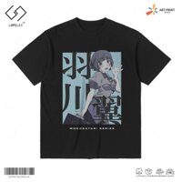 Áo thun Unisex Monogatari Series Tsubasa Hanekawa Cotton 100% ngắn tay