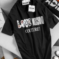 Áo Thun Unisex Moschino, Áo phông ulzzang 100% Cotton Trắng Đen, tay ngắn nam nữ mặc đẹp - V102 ་