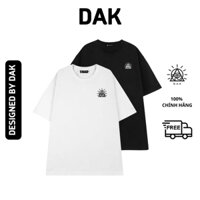 Áo thun unisex nam nữ DAK NO1 phông trơn tay lỡ oversize form rộng màu trắng đen