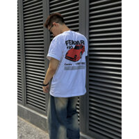 Áo thun unisex nam nữ FERRARI F40 Black/ White 250gsm