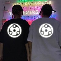 Áo Thun Unisex nam và nữ Phản Quang In mắt Sharingan của Uchiha Madara - tộc trưởng Uchiha