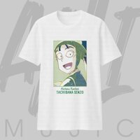 Áo thun Unisex Nintama Rantaro TACHIBANA SENZO Oversized 100% Cotton ngắn tay