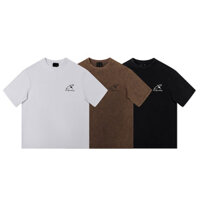 Áo thun Unisex quá khổ trước và sau các chữ cái lớn Plus Kích thước giản dị tay ngắn thể thao hàng đầu mùa hè cổ tròn xu hướng nam và nữ Áo thun