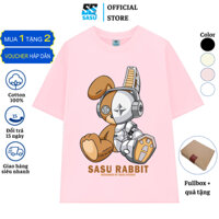 Áo thun unisex SASU 024 local brand Thỏ Rabbit form rộng chất cotton co giãn 2 chiều thoáng mát