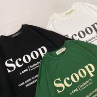 Áo Thun Unisex SCOOP Chất Liệu Da Cá Dày Dặn