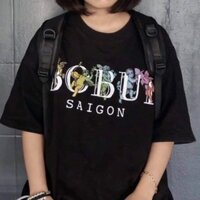 Áo thun Unisex tay lỡ BOBUI, áo phông form rộng dáng dài (v97)