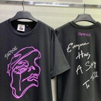 Áo thun unisex tay lỡ SADBOIZ SAD BOIZ STORY TEE  Hany shop - Đen,XL