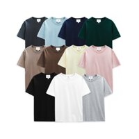 Áo thun unisex tay ngắn cổ tròn, 11 màu trơn basic Tshirt Jacobs & Cole Original