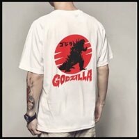 Áo Thun Unisex Vải Cotton Ngắn Tay Hình GODZILLA