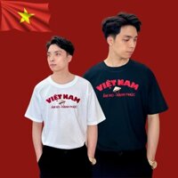 Áo Thun Unisex Việt Nam In Việt Nam Nón Lá  Vải Cotton Cao Cấp, Áo Phông Form Rộng Oversize Đen Trắng Model Áo Thun  C06