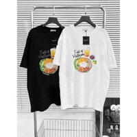 Áo Thun UNISEX VIET NAM MÓN ĂN FOOD BUN DAU MAM TOM HOT TREND HÀI ĐỘC LẠ (Đủ size M-L-XL-XXL)S-5XL