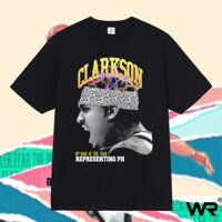 Áo thun unisex Wright ngôi sao bóng rổ nhà vô địch Clarkson phong cách vintage USA  [