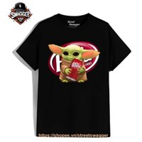 Áo Thun Unisex xuất Mỹ Star Wars Baby Yyoda Hug Dr Pepper Shirt