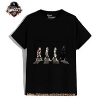 Áo Thun Unisex xuất Mỹ Stw33 STAR Shirt WARS Death Star Road Stormtrooper Crossing Mens