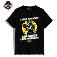 Áo Thun Unisex xuất Mỹ Starship Troopers You Wanna Live Forever Black Shirts