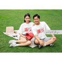 Áo thun Valentine unisex cặp đôi với họa tiết barcode và "love" mang ý nghĩa rất đặc biệt trong ngày lễ tình nhân