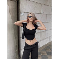 Áo thun vạt bầu khoét lưng - hàng Quảng Châu