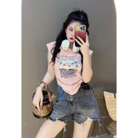 Áo thun vạt bầu siêu hack eo [Nhà của méo Store]