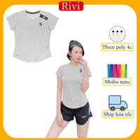 Áo thun vạt bầu Thể Thao Nữ Tập Gym Yoga Chất Thun Lạnh Thấm Hút Mồ Hôi, Co Giãn 4 Chiều, Thoải Mái