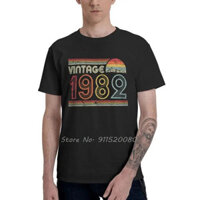 Áo thun vintage 1982 cho nam, quà sinh nhật, áo thun nam, quần áo oversized unisex, thời trang đường phố