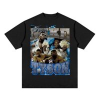 Áo Thun Vintage MIKE Tyson Tay Lỡ Unisex - Đen/Trắng Cổ Tròn | Blackwork 08