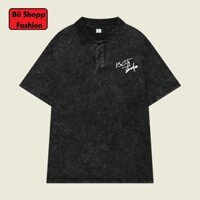Áo Thun Wash Polo Chữ Ký Bii CiTY Cổ Bẻ Bii Shop Vải Cotton Form Rộng Nam Nữ Unisex.