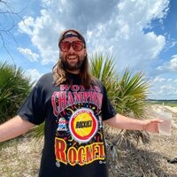 Áo Thun World Champioyo Rockets Houston 100% Cotton Tay Lỡ Unisex - Đen/Trắng Cổ Tròn | Blackwork