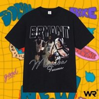 Áo thun Wright cựu cầu thủ bóng rổ Kobe Bryant Black Mamba forever đội Los Angeles Lakers oversize