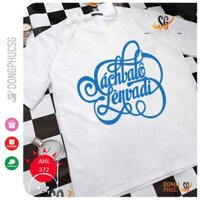 Áo thun xách ba lô lên và di form unisex nam nữ phông màu trắng thun cotton mềm mịn ANL372  SG - Size 1