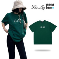 Áo Thun Xanh Lá in 11:11 YOUNG GREEN , Áo phông xanh lá chất liệu 100% Thun Cotton